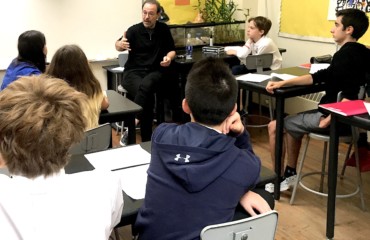 Marc Levy and Middle School Students